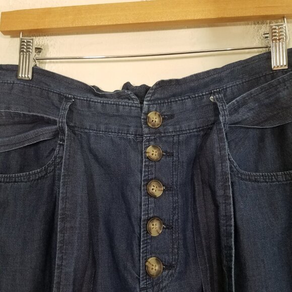 Express Extreme High Rise Shorts Belted Blue Size M - Picture 2 of 5